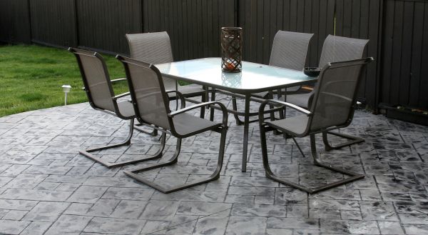 Backyard Concrete Stamping in Jeffersonville